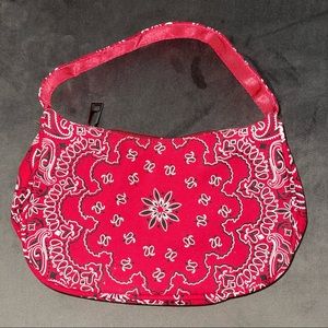 Red Bandana Baguette Bag